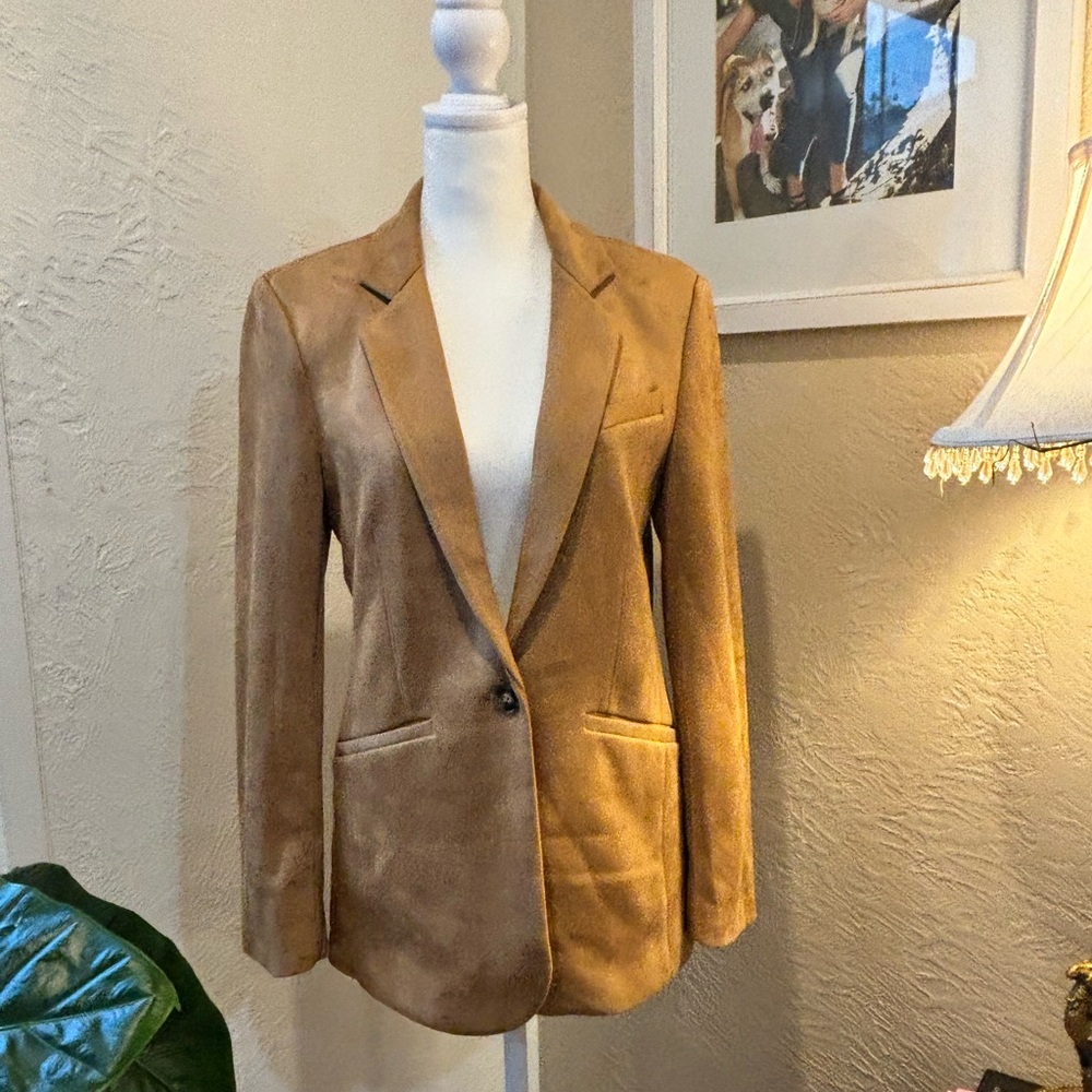 Velvet Camel Colored Blazer